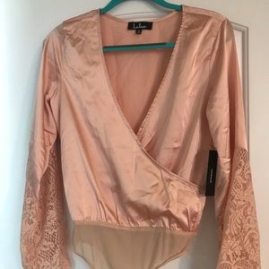 Lulus silk and lace bodysuit
